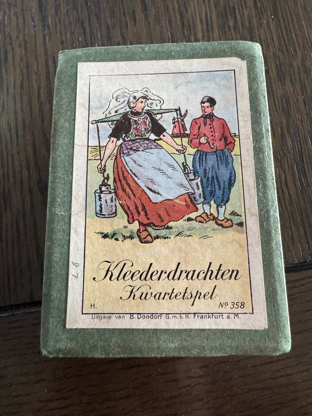 Antiek Dondorf Klederdrachten Kwartetspel ( 358) – 1910, Drie of vier spelers, Ophalen, Gebruikt