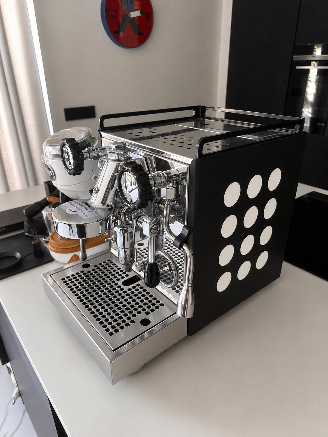 Rocket Espresso Appartamento - Zwart/Chroom, Witgoed en Apparatuur, Koffiezetapparaten, Espresso apparaat, Koffiebonen, Zo goed als nieuw