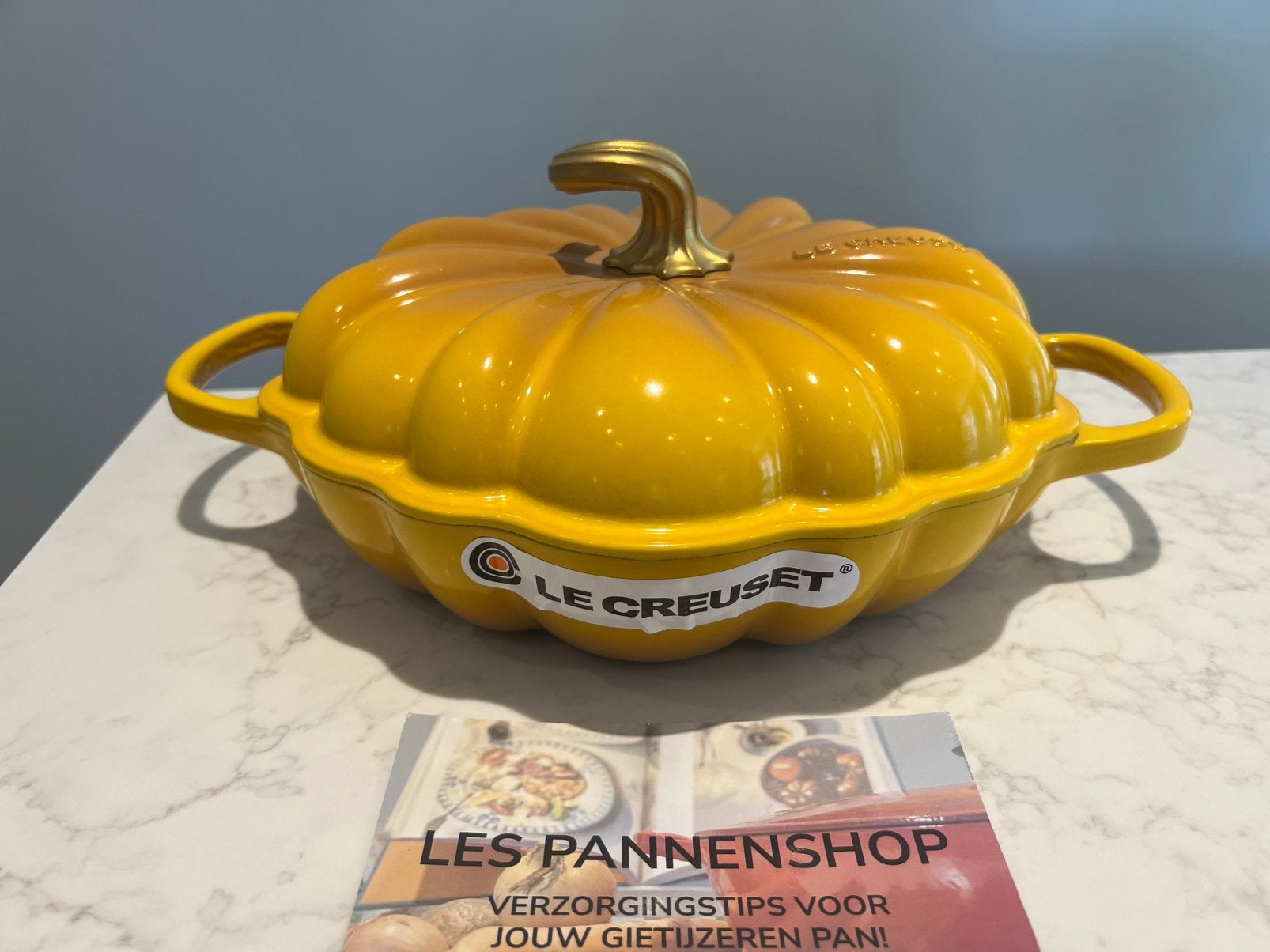 Nieuwe Le Creuset pompoen 28 cm Nectar, Huis en Inrichting, Keuken | Potten en Pannen, Met handvatten, Nieuw, Le Creuset, Ophalen of Verzenden