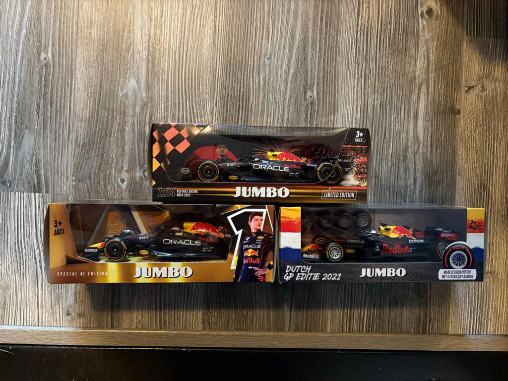 Jumbo Red Bull Racing F1 Max Verstappen schaalmodellen, Ophalen of Verzenden, Nieuw, Auto, Overige merken