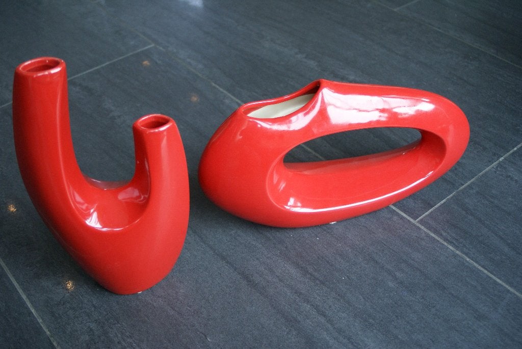 Decoratie VAZEN.. rood, Huis en Inrichting, Ophalen of Verzenden, Zo goed als nieuw, Rood
