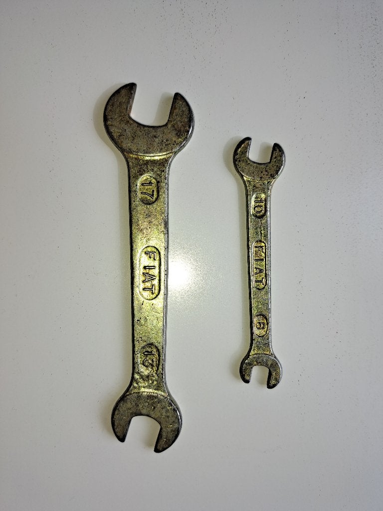 FIAT Vintage steeksleutels, Auto diversen, Autogereedschap, Ophalen of Verzenden, Gebruikt