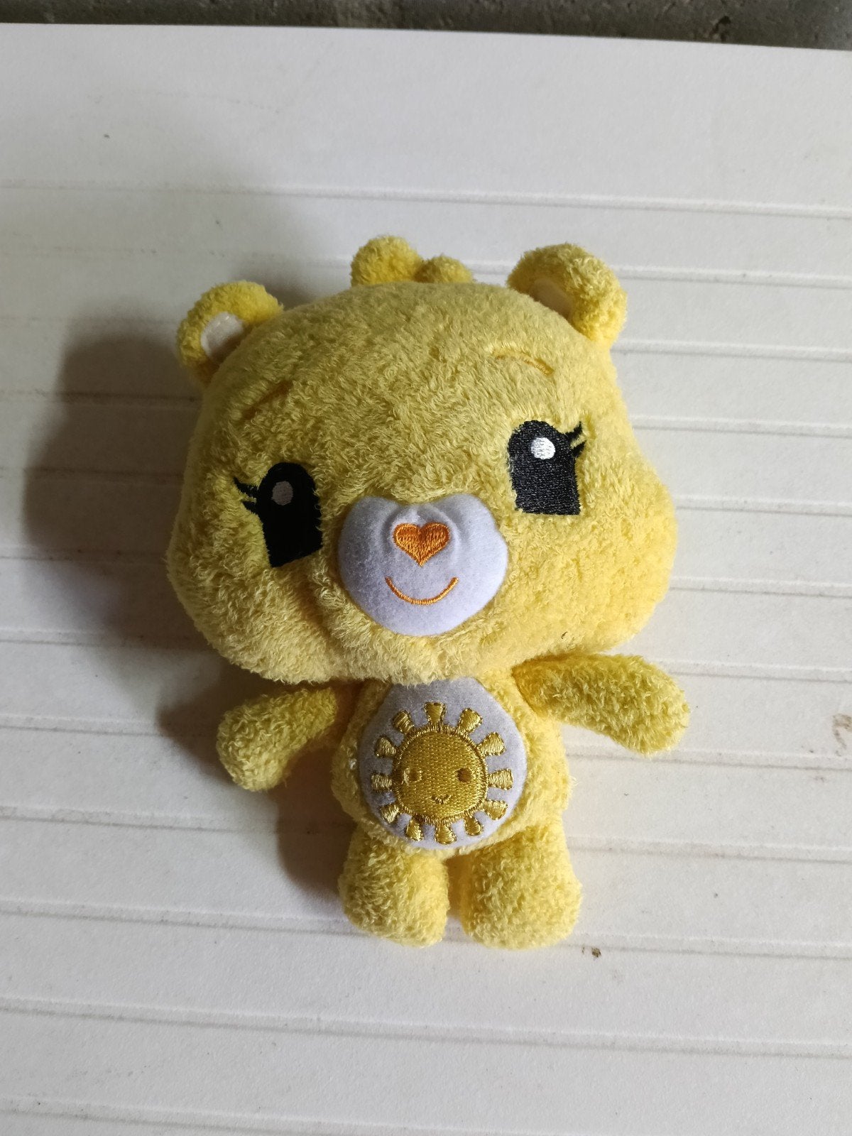 Gele troetelbeer/care bears, Kinderen en Baby's, Speelgoed | Knuffels en Pluche, Overige merken, Beer, Ophalen of Verzenden, Zo goed als nieuw