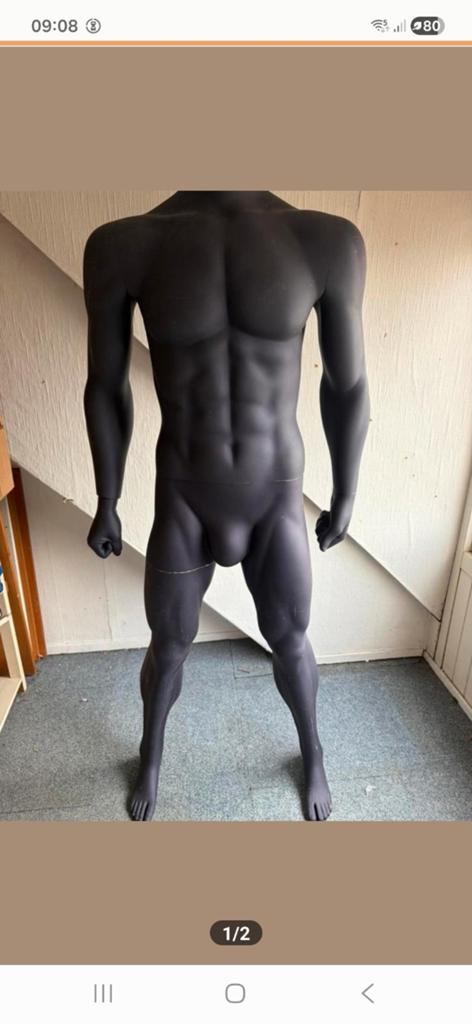 Mannelijke paspop - Zwart, torso en benen, Ophalen of Verzenden