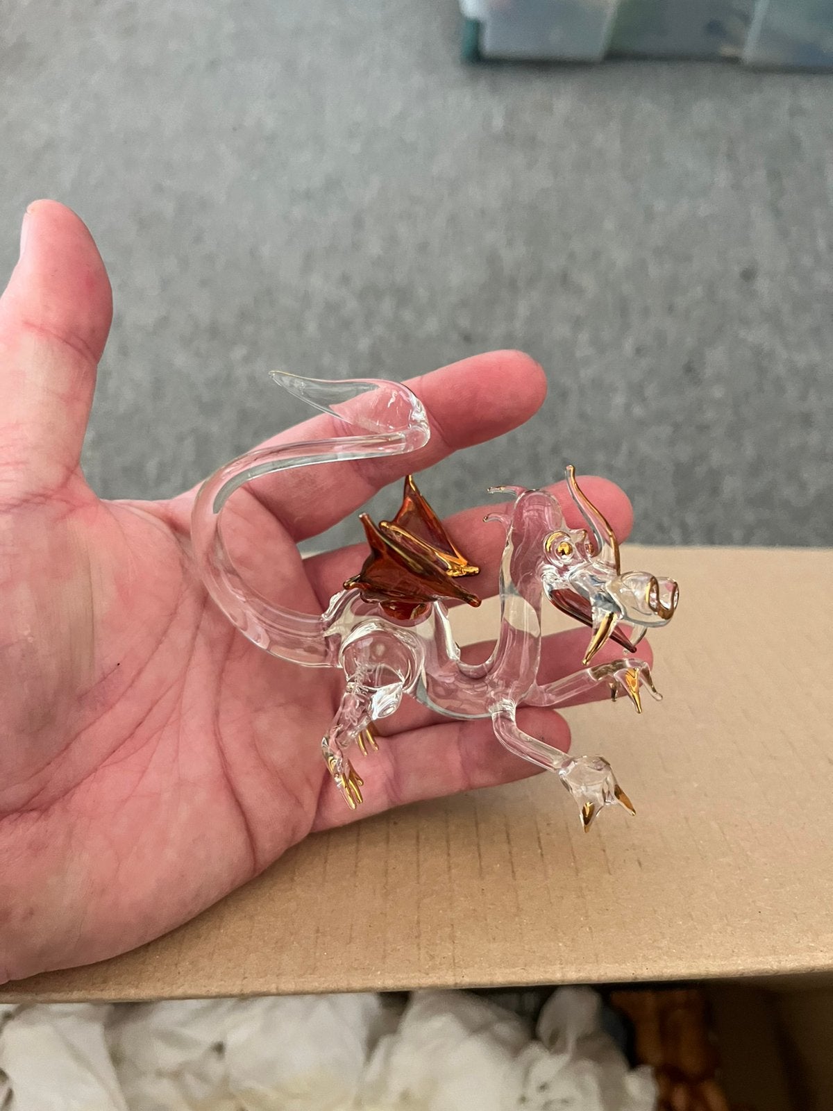 Handgeblazen glazen draak, Ophalen, Zo goed als nieuw, Dier