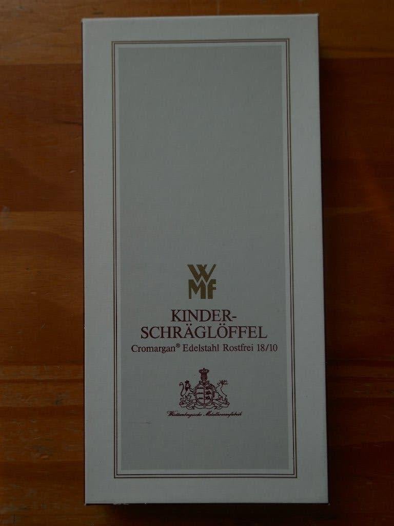 Wmf kinderdwarslepel in doos rvs kinderschragloffel 18/10, Ophalen of Verzenden, Nieuw, Rvs of Chroom
