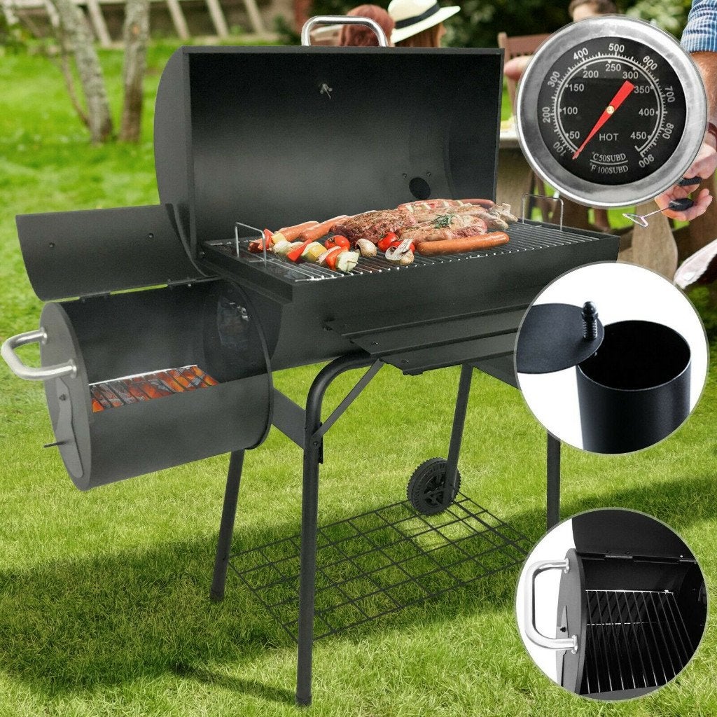 BBQ-Smoker Roker BBQ Houtskoolbarbecue Grillwagen 113/62/102, Ophalen of Verzenden, Nieuw