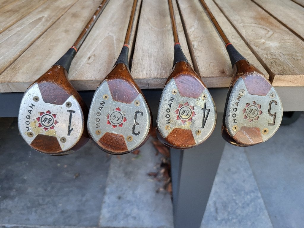 Ben Hogan Speed Slot Persimmon Woods 1-3-4-5 Complete Set, Ophalen, Gebruikt, Set, Overige merken