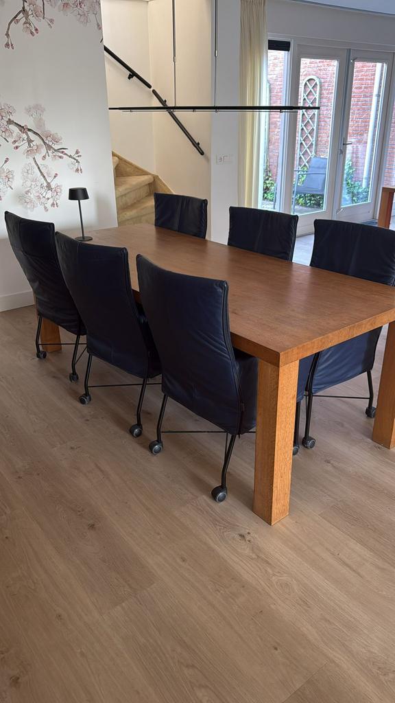 Eetkamer tafel 220x90, Ophalen of Verzenden, Zo goed als nieuw