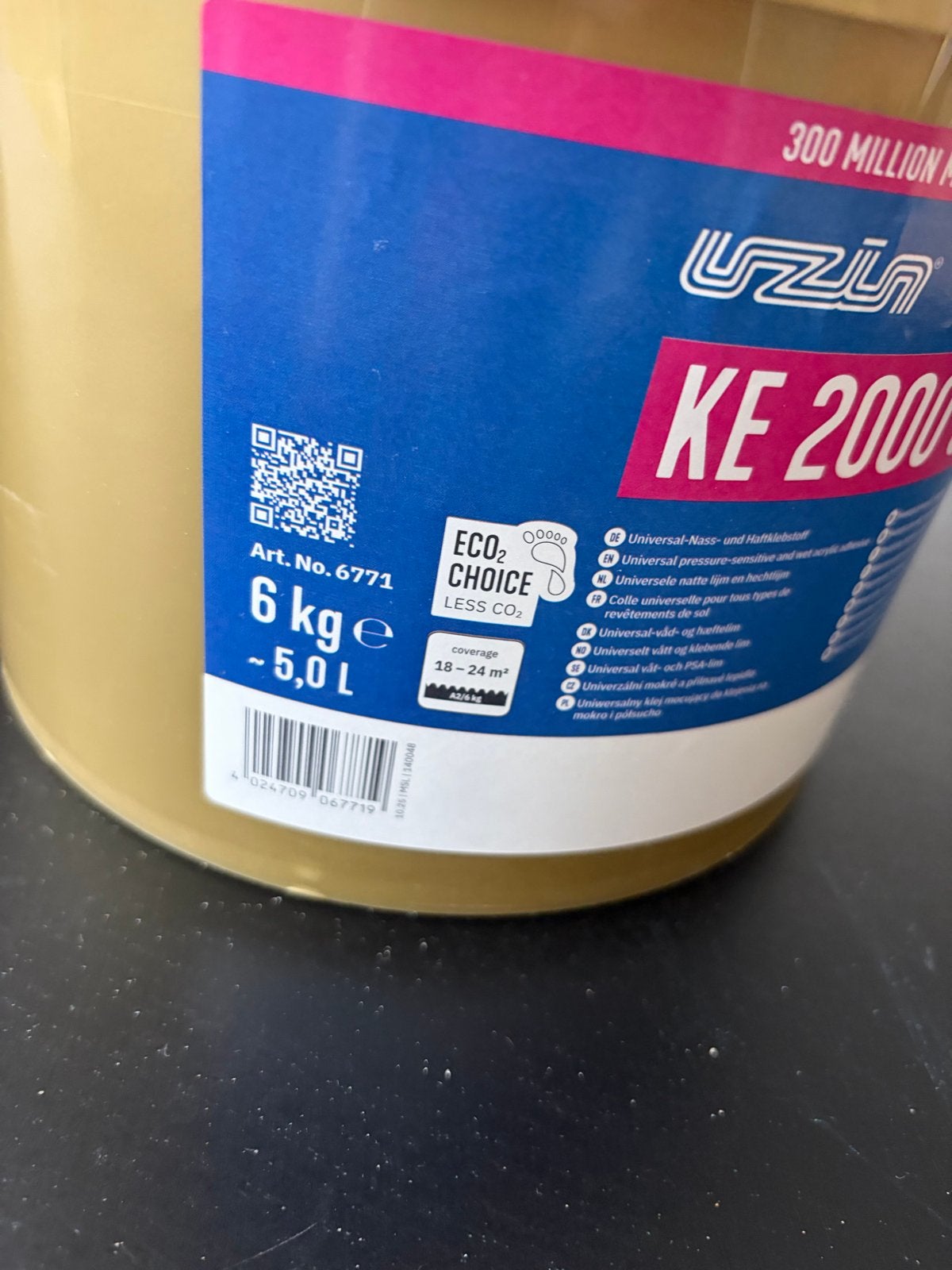 Uzin KE 2000 S Universele Lijm - 6 kg (ca. 5L), Doe-het-zelf en Verbouw, Ophalen, Overige kleuren, Nieuw, Verf