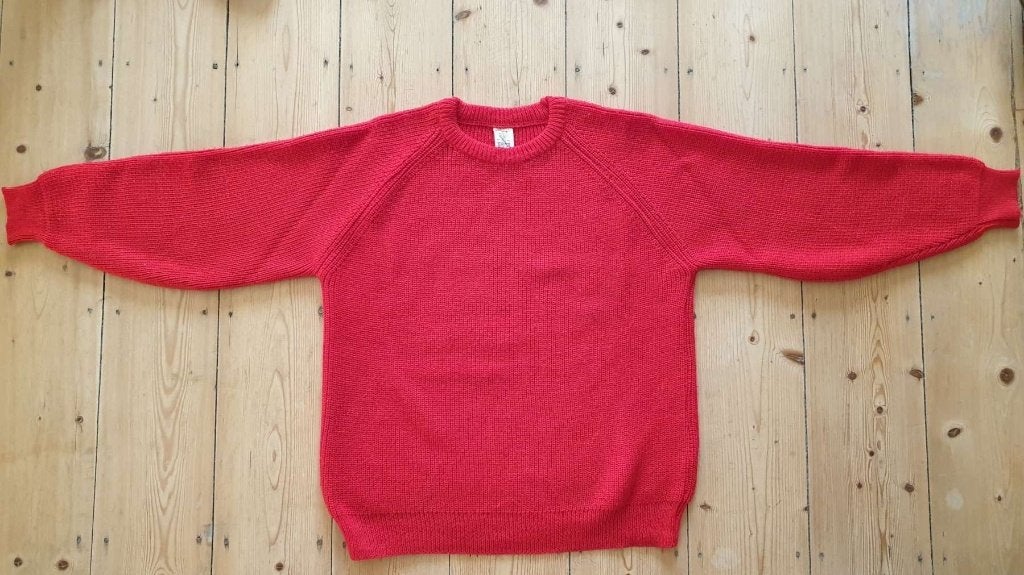 Vintage jaren 80 90 trui heren, rood, Medium, perfete staat, Kleding | Heren, Ophalen, Nieuw, Maat 48/50 (M), Rood