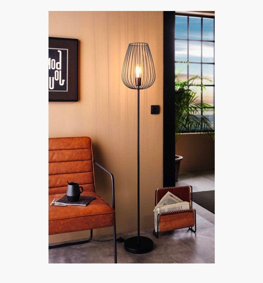 EGLO Newtown Vloerlamp - E27 - 159,5 cm - Zwart, Ophalen, Modern, Industrieel, Heiligkreuz 22, 8723 EGLO Imst, Oostenrijk, Zo goed als nieuw
