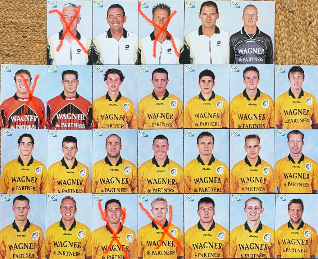 26 Spelerskaarten Fortuna Sittard - seizoen 1999/2000, Verzenden, Zo goed als nieuw, Feyenoord, Spelerskaart