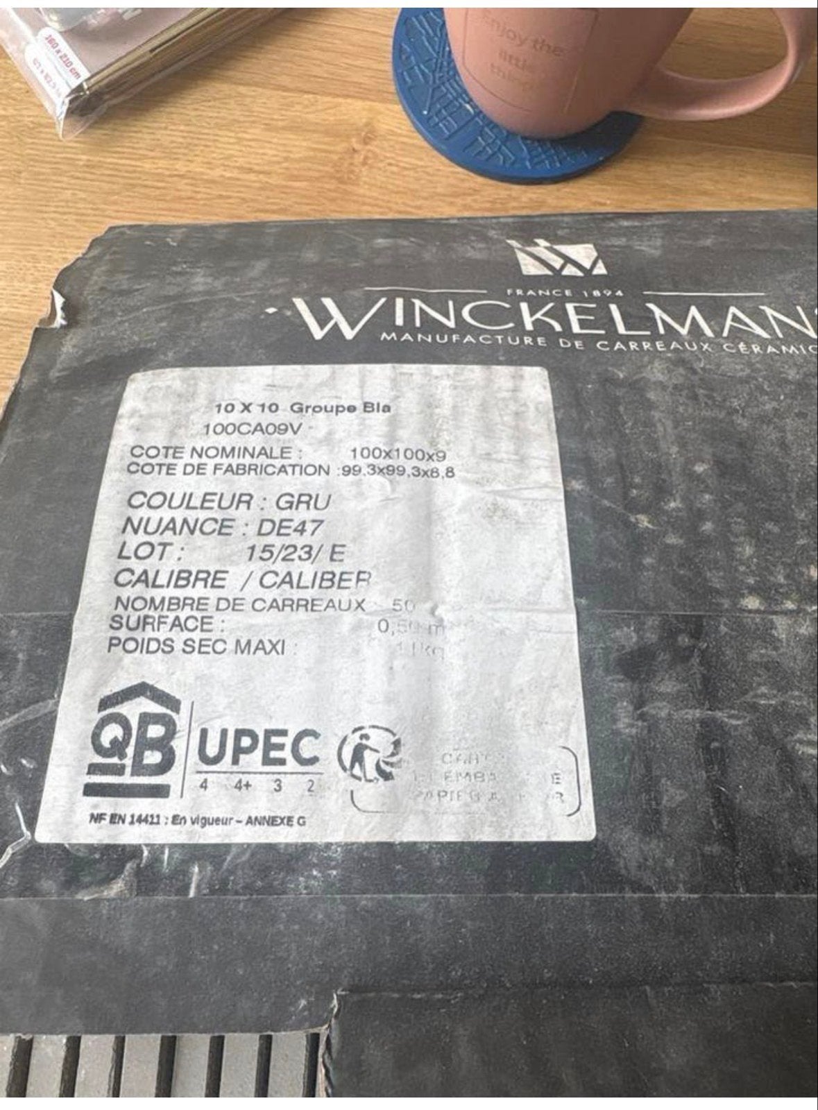 36x Winckelmans tegels 10x10 cm, kleur GRU (grijs), Ophalen, Keramiek, Nieuw, Minder dan 20 cm