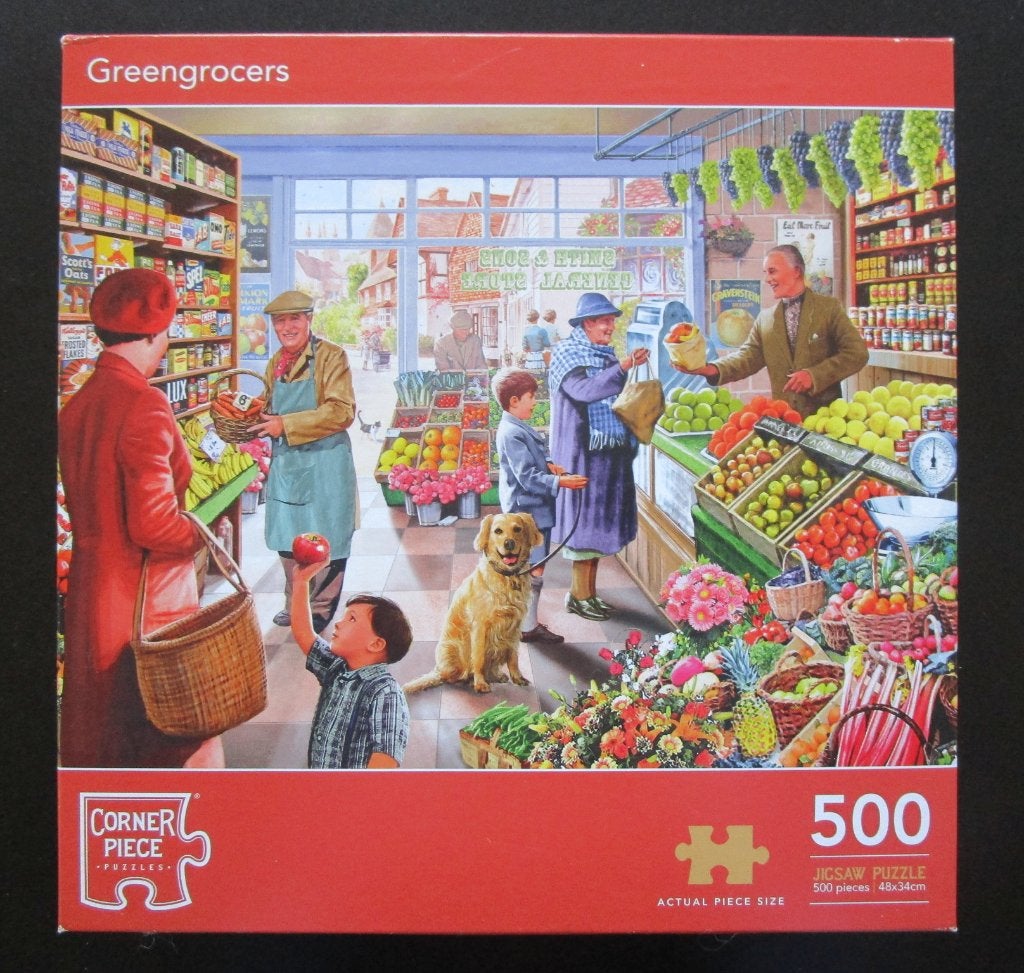 Corner Piece puzzel - Greengrocers - 500 st, Ophalen of Verzenden, 500 t/m 1500 stukjes, Zo goed als nieuw, Legpuzzel