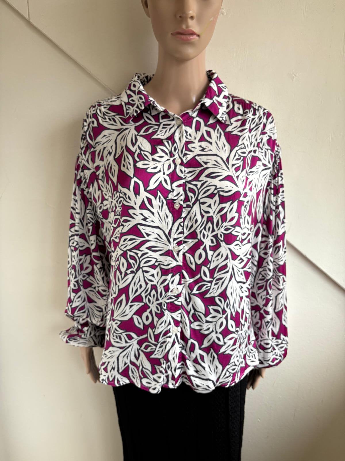 Studio Anneloes blouse maat L 42/44 roze wit, Ophalen of Verzenden, Zo goed als nieuw, Maat 42/44 (L), Roze