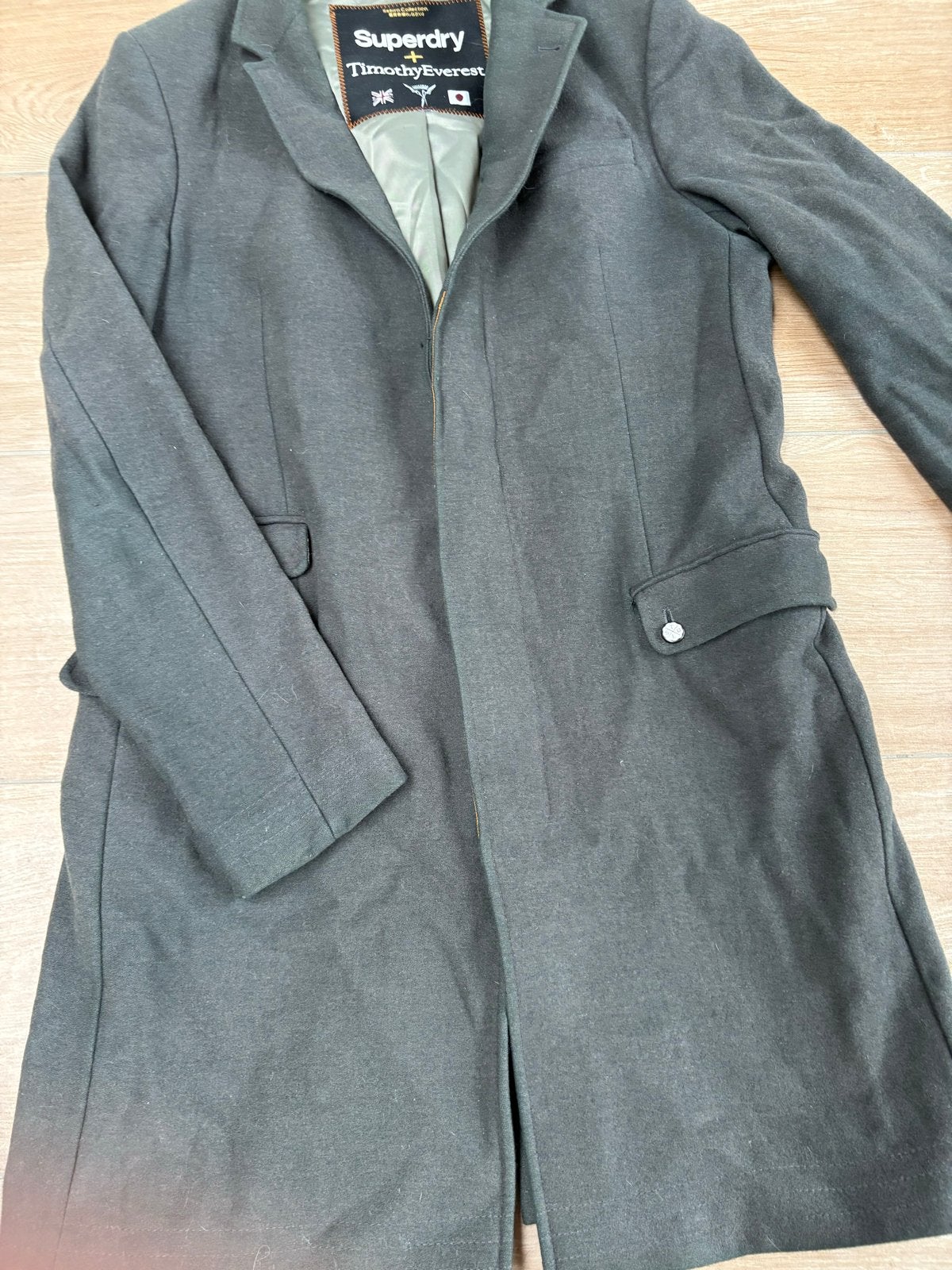 Superdry Timothy Everest jas/mantel maat S/M, Ophalen of Verzenden, Gedragen, Grijs