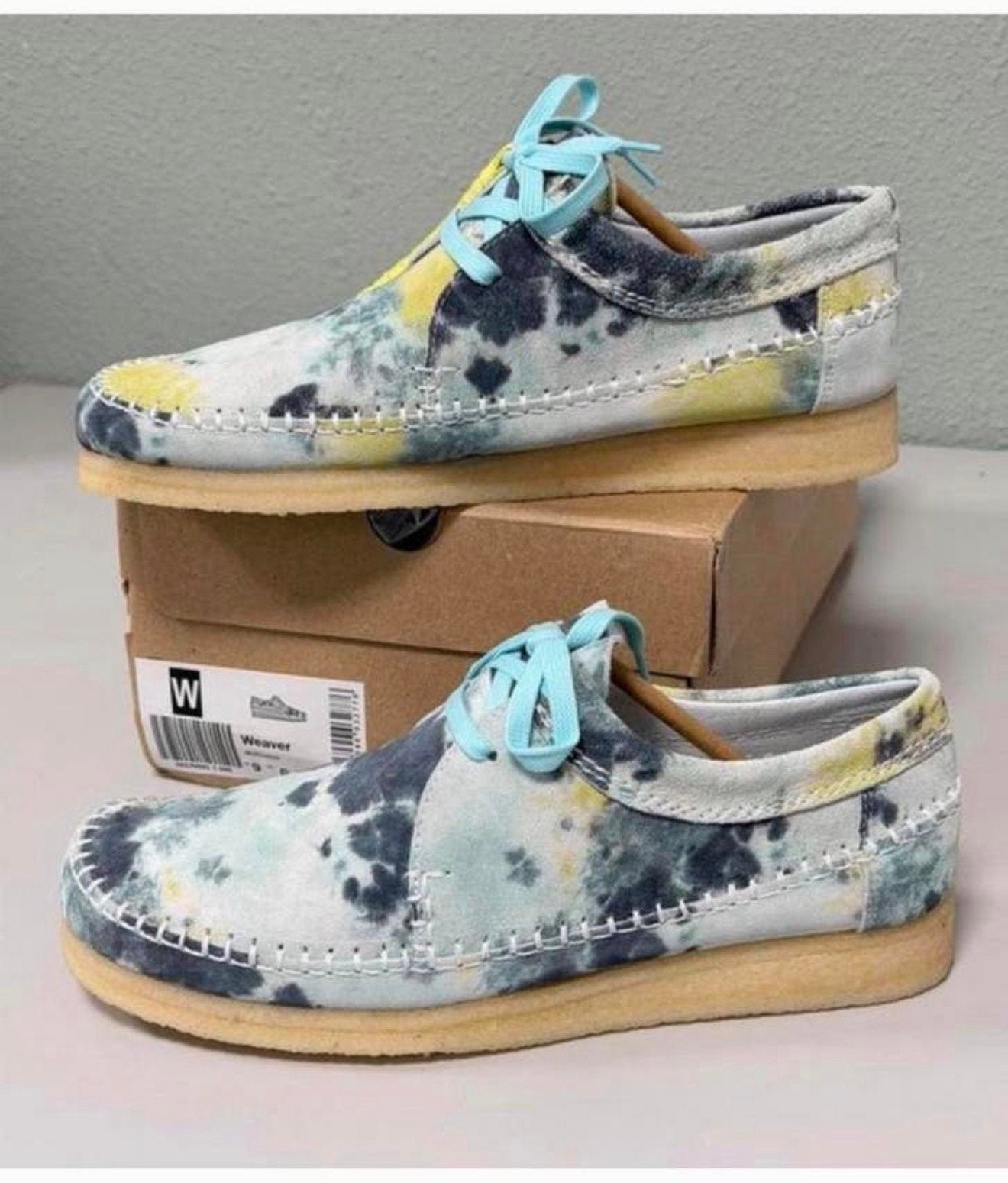 Mens Clarks Originals WEAVER Multicolour Suede ZELDZAAM 43, Overige kleuren, Nieuw, Ophalen of Verzenden, Sneakers of Gympen