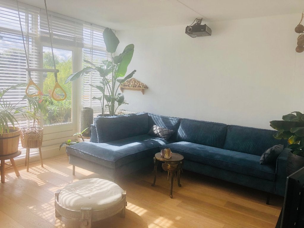 Hoekbank woood, Huis en Inrichting, Ophalen, 250 tot 300 cm, Hoekbank, Zo goed als nieuw