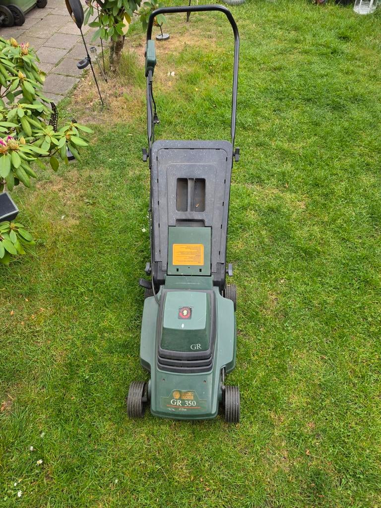 Te koop een elektrische grasmaaier, Cirkelmaaier, Gebruikt, Elektrische grasmaaier, Ophalen of Verzenden