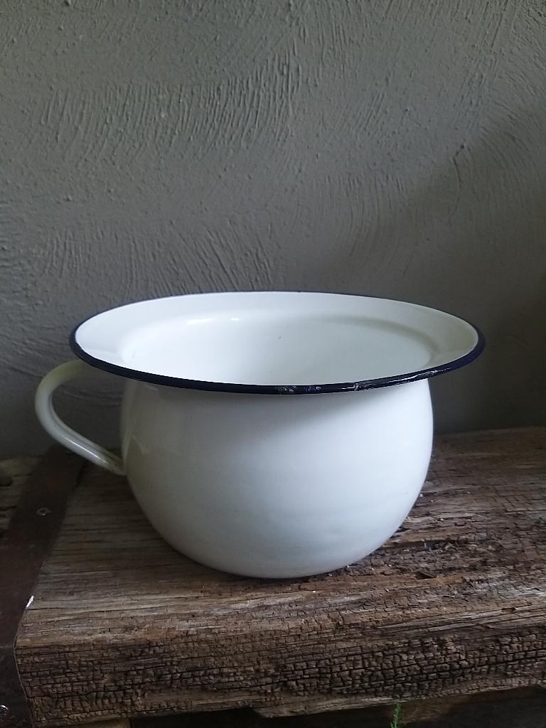 witte emaille po, Ophalen of Verzenden