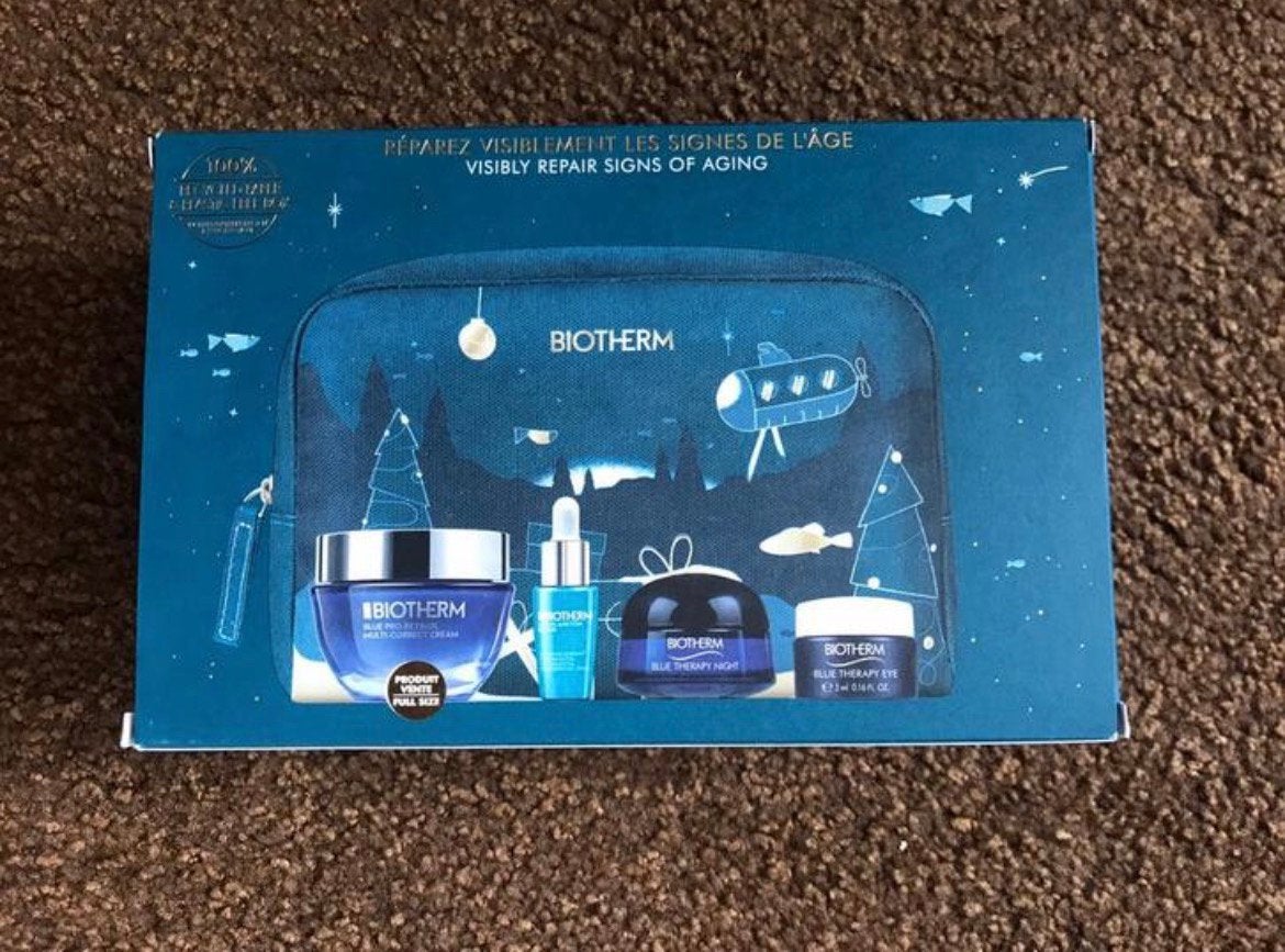 Biotherm blue pro retinol multi correct cream set, Ophalen of Verzenden, Nieuw, Gehele gezicht