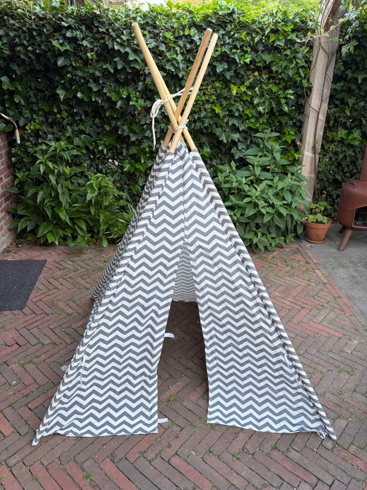 Tipi speeltent, Kinderen en Baby's, Speelgoed | Buiten | Speelhuisjes, Zo goed als nieuw, Hout, Ophalen