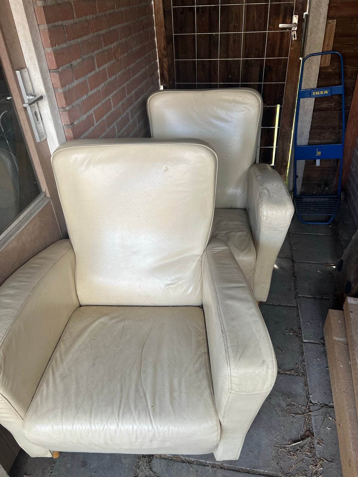 Crèmekleurige fauteuil - 78x93x76 cm