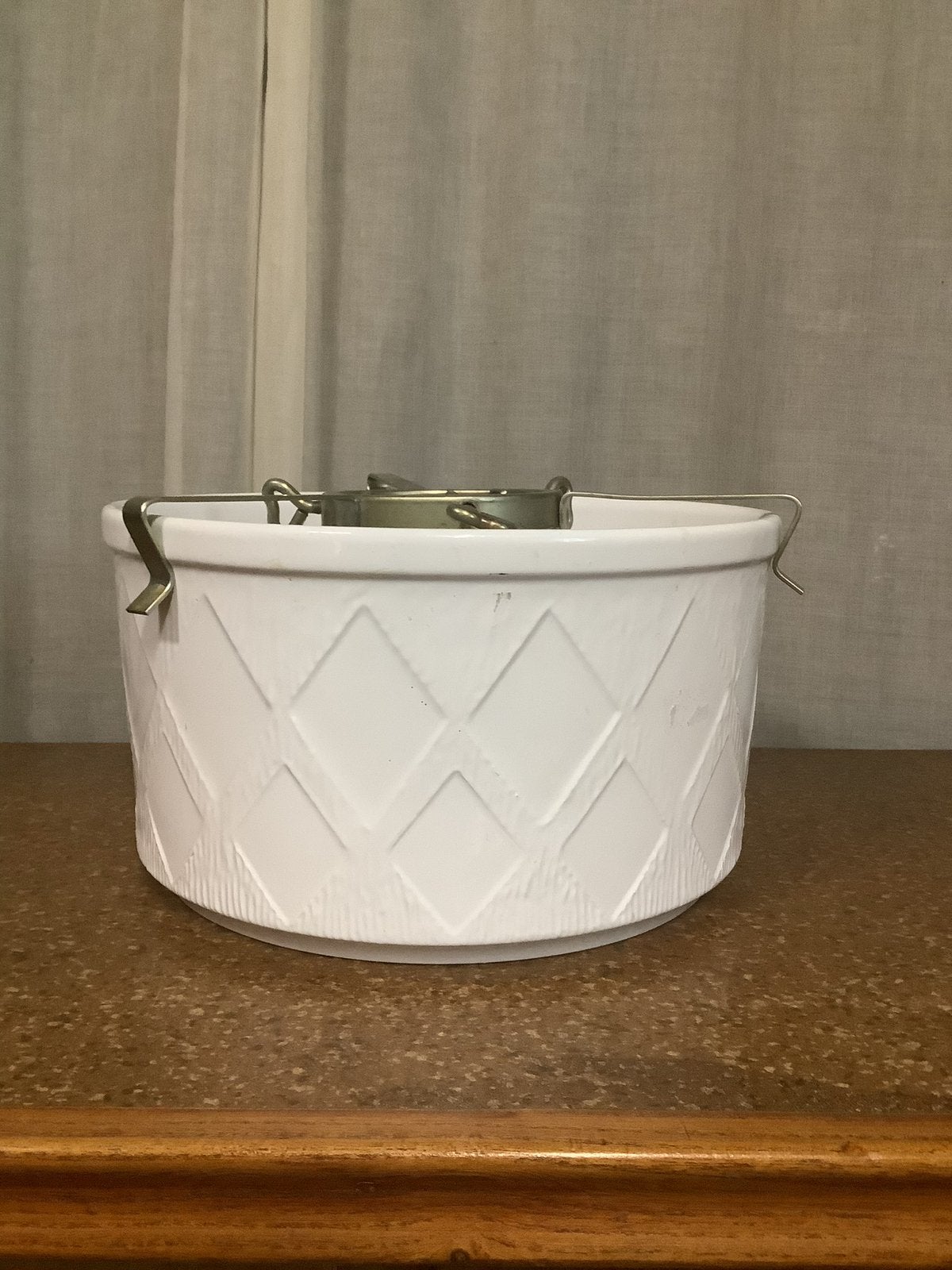 Vintage plantenpot,kerstboomstandaard ,wit, Ophalen of Verzenden