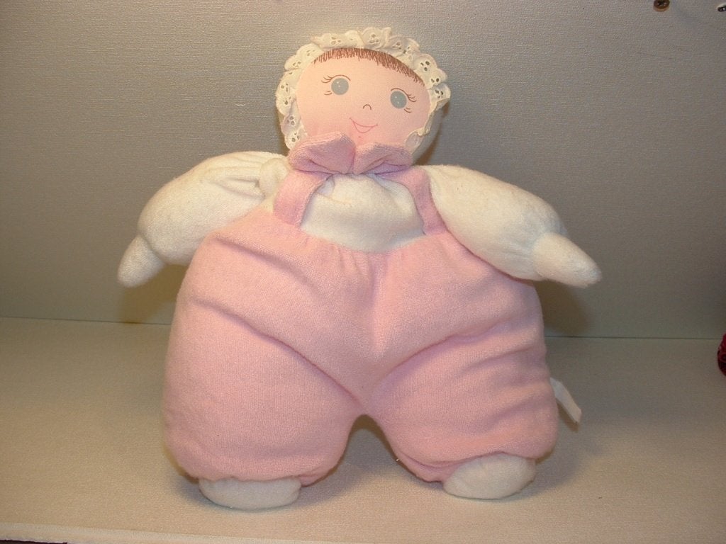 BABICO POPJE MEISJE ZACHTE BADSTOF WIT MET ROZE TUINBROEK, Verzenden, Nieuw, Overige typen