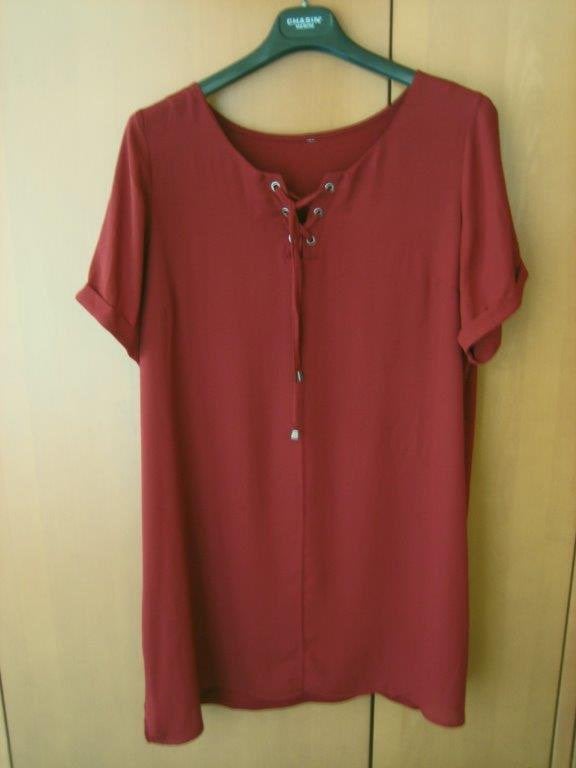 Luchtig dieprood jurkje ATMOSPHERE XL snazzeys, Kleding | Dames, Atmosphere, Maat 46/48 (XL) of groter, Ophalen of Verzenden, Zo goed als nieuw