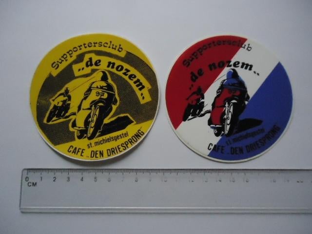 sticker oud Motorsport motorrace St michielsgestel Nozem 2x, Verzenden, Zo goed als nieuw, Bedrijf of Vereniging