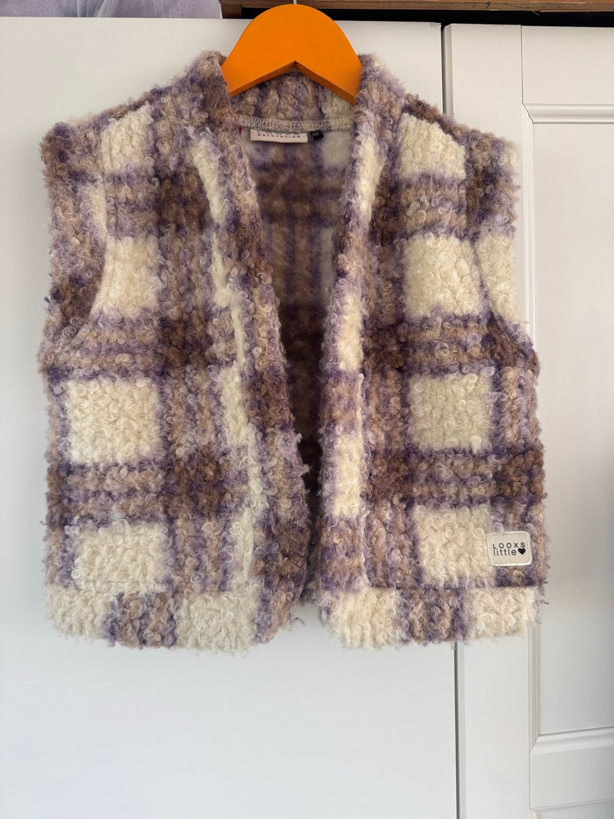 Looxs Little geruit teddy gilet maat 128/134, Ophalen of Verzenden, Gebruikt, Meisje, Trui of Vest