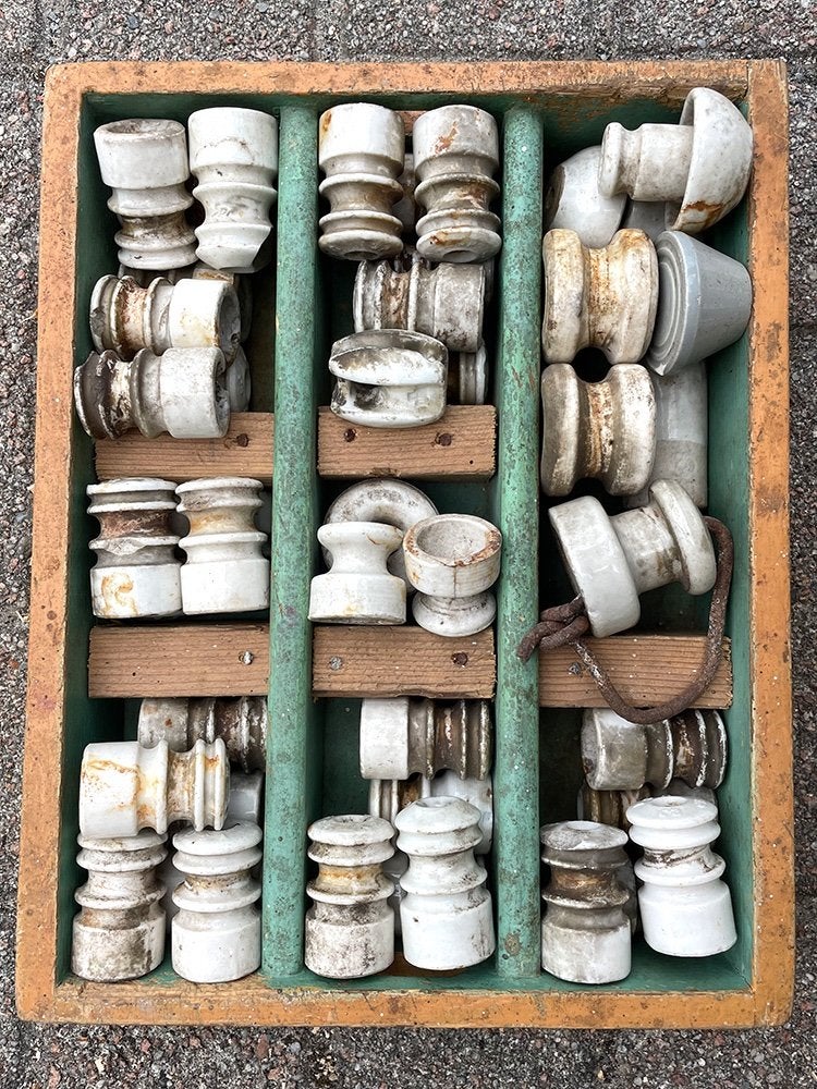 Set Antieke Isolatoren, Porselein, Antiek en Kunst, Ophalen