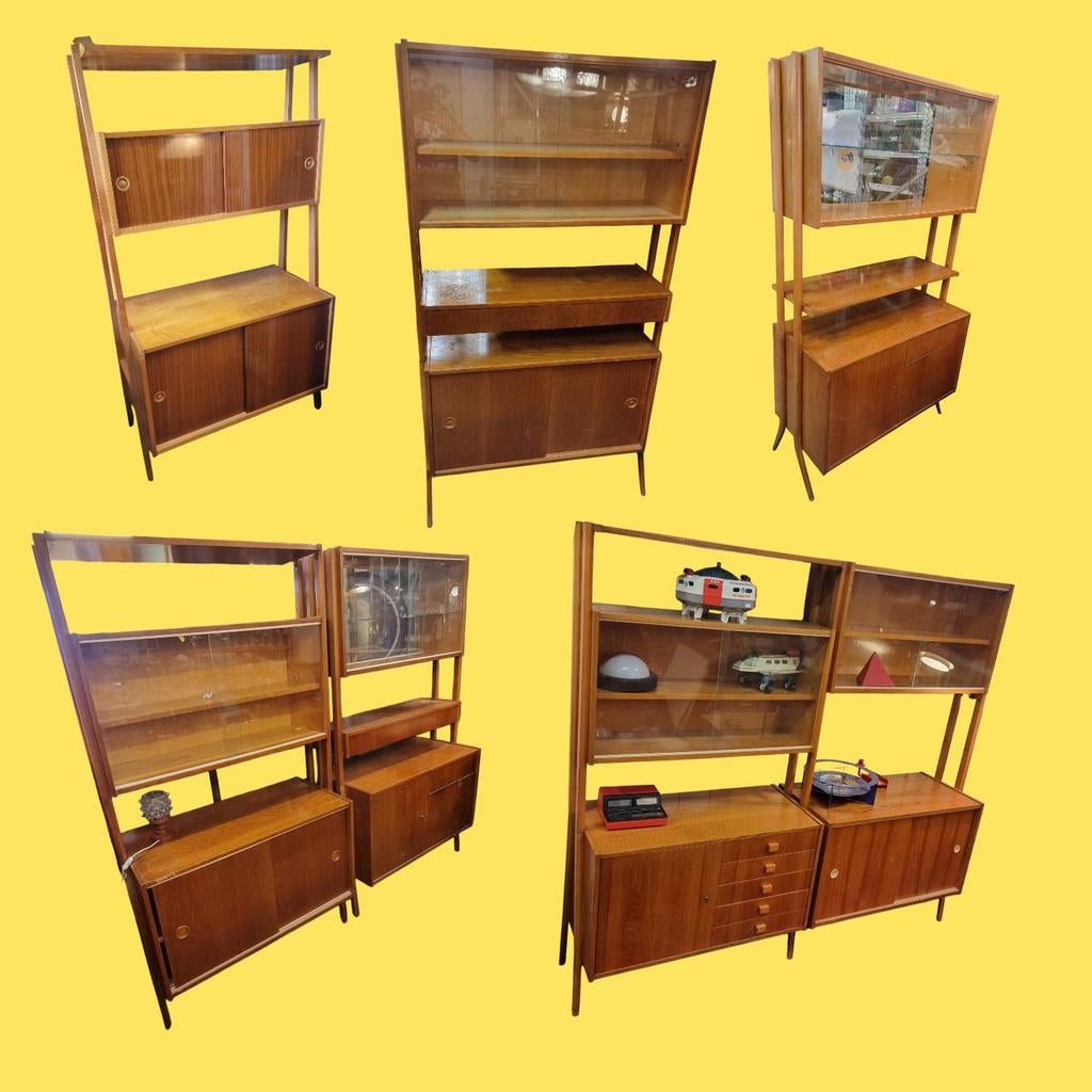Grote voorraad 60s wandmeubels monti 300 serie, Huis en Inrichting, ,, Ophalen of Verzenden, ,, Minder dan 100 cm