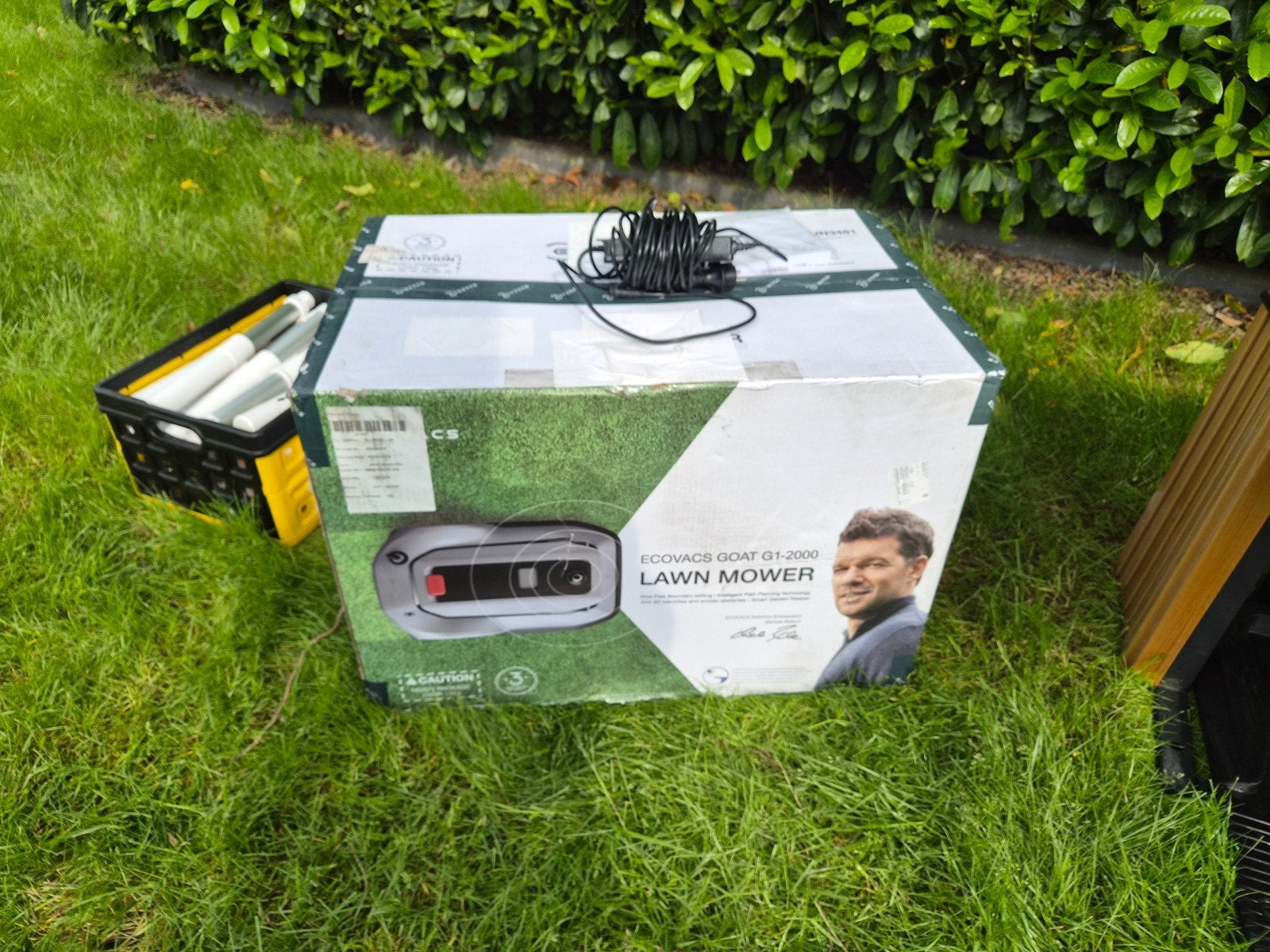 Ecovacs Goat G1-2000 Robotmaaier met accessoires, Tuin en Terras, Grasmaaiers, Ophalen, Cirkelmaaier, Accu-grasmaaier, Zo goed als nieuw