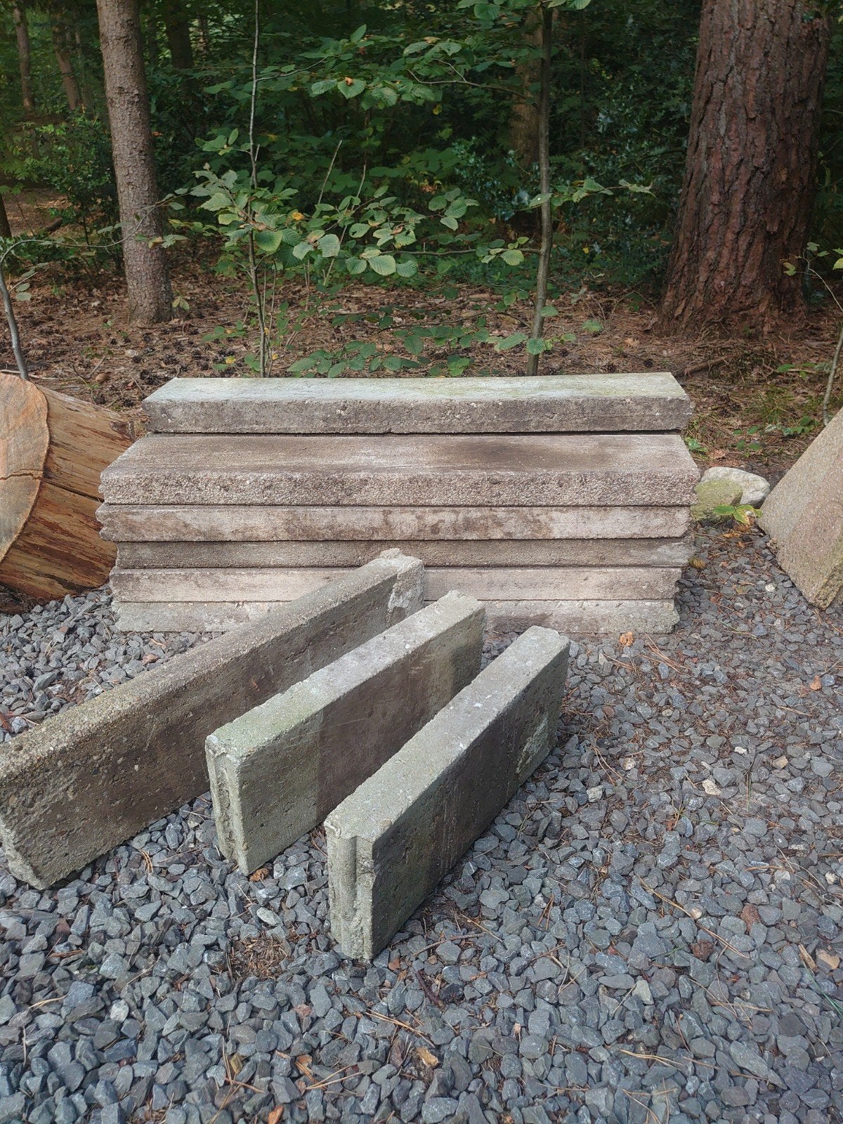 gratis Gebruikte betonnen banden, 11 stuks van 1m plus 3 ext, Ophalen, Gebruikt, Beton, Overige typen