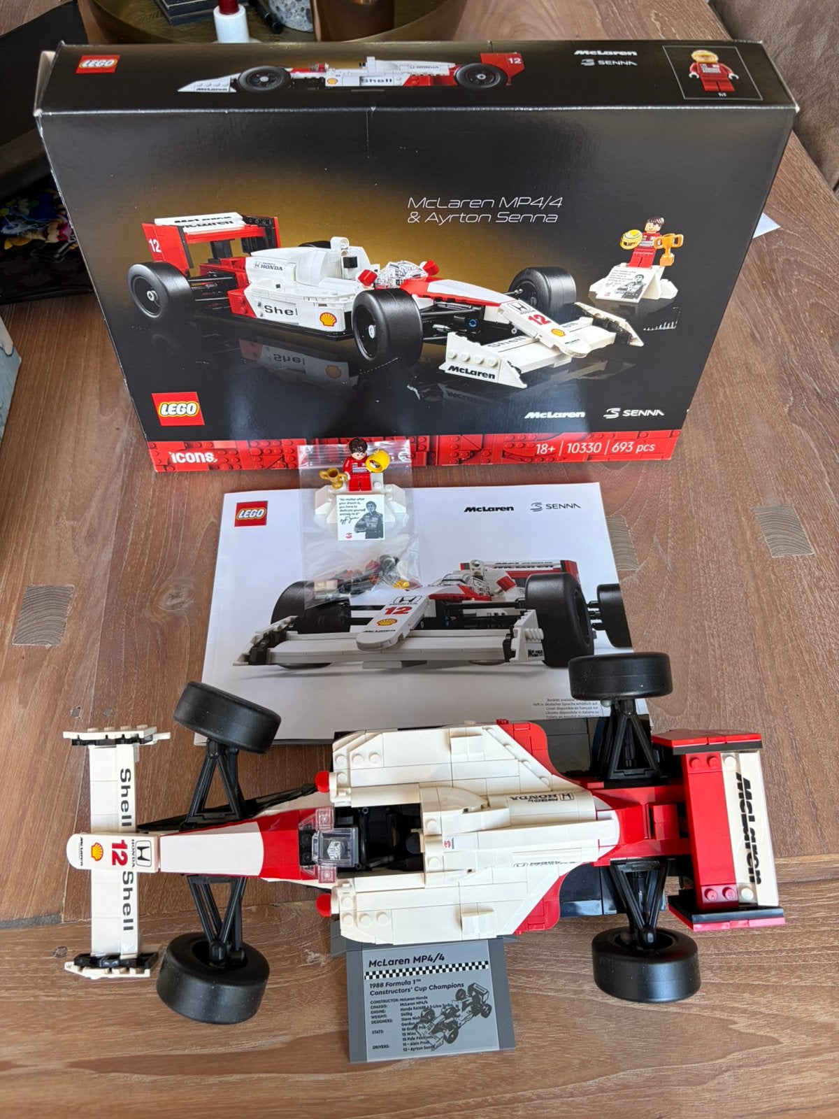 LEGO Icons McLaren MP4/4 & Ayrton Senna (10330), Lego, Ophalen of Verzenden, Zo goed als nieuw, Compleet