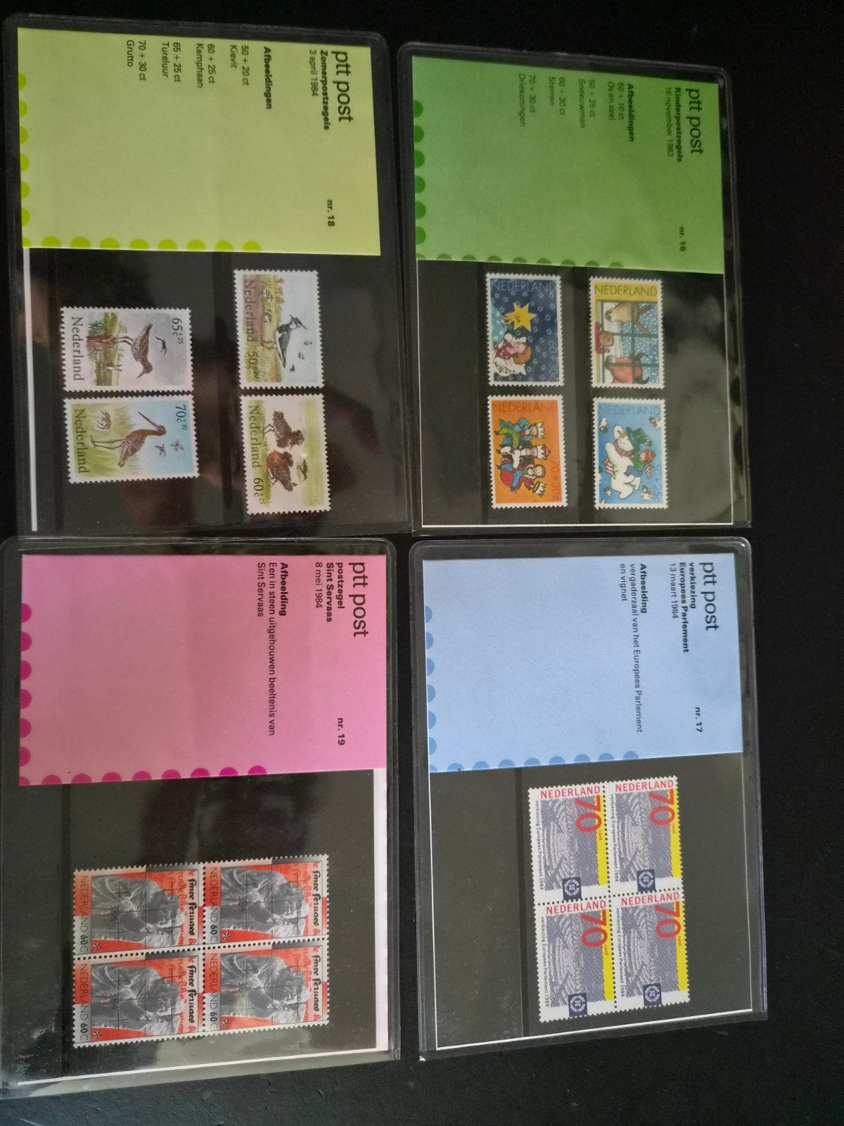 PTT Postzegelmapjes - nr. 16 t/m 19, Ophalen of Verzenden