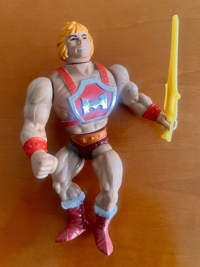 Vintage Thunder Punch He-Man MOTU actiefiguur 1984, Ophalen of Verzenden, Gebruikt