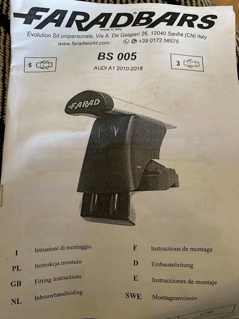 Dakdrager audi a1 compleet nooit gebruikt, Ophalen, Nieuw