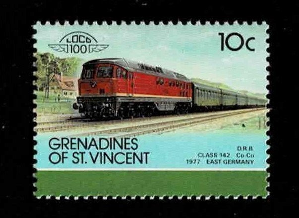 544 Grenadines of St. Vincent Locomotief Oost Duitsland, Ophalen of Verzenden, Postfris, Midden-Amerika