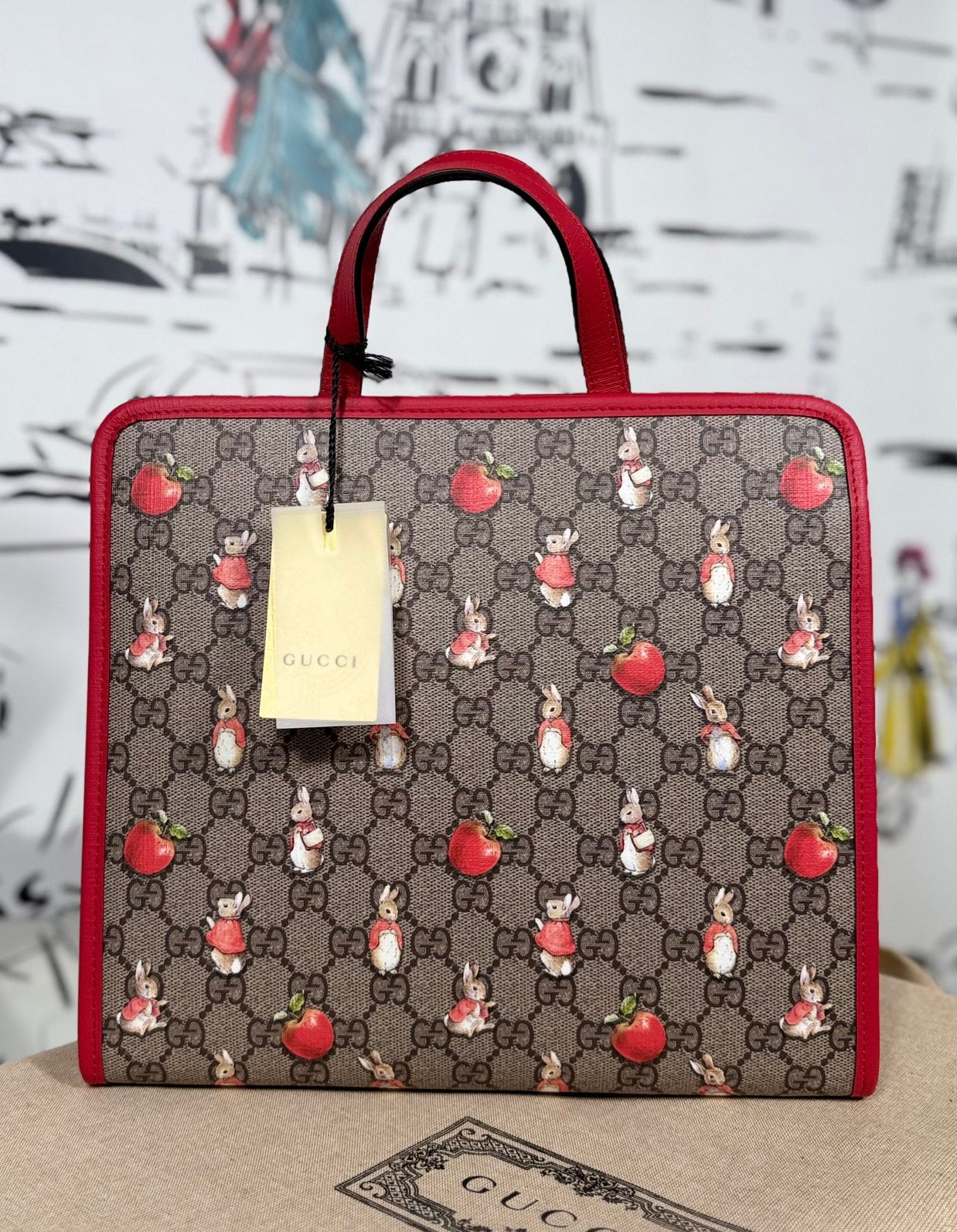 Gucci x Peter Rabbit tote bag tas NIEUW, Verzenden, Beige, Customercare@gucci.com, Handtas