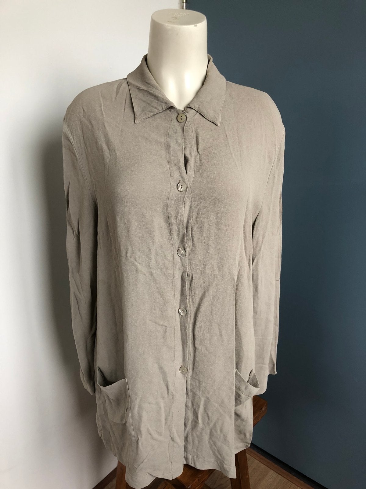 Transit blouse jurkje lange 4 viscose, Kleding | Dames, Beige, Ophalen of Verzenden, Zo goed als nieuw, X
