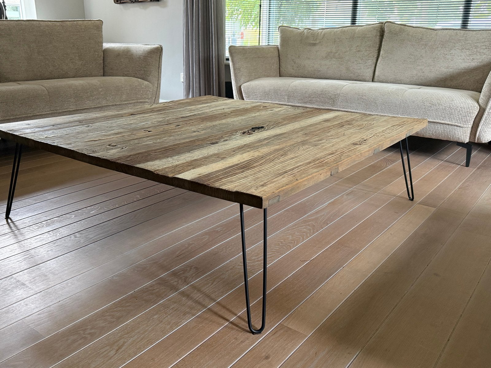 Grote salontafel, Huis en Inrichting, Tafels | Salontafels, Ophalen, Vierkant, Zo goed als nieuw, 5 – 50