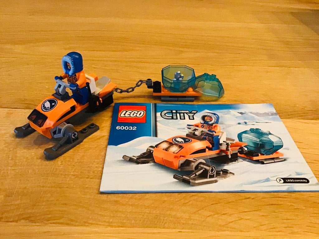 LEGO city 60032, arctic snowmobile, compleet en ZGAN, City, Lego, Ophalen of Verzenden, Complete set