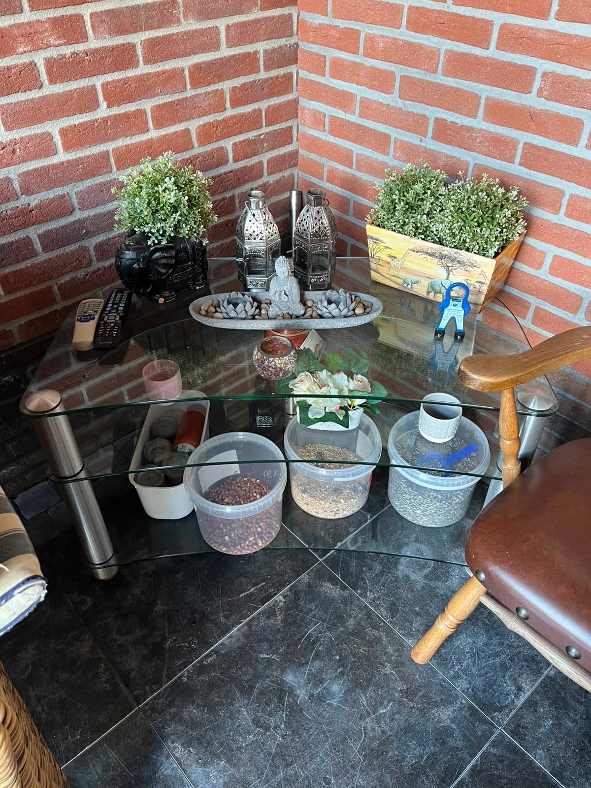 Glazen tv tafel, 75 cm of meer, Rechthoekig, Ophalen, 45 tot 60 cm
