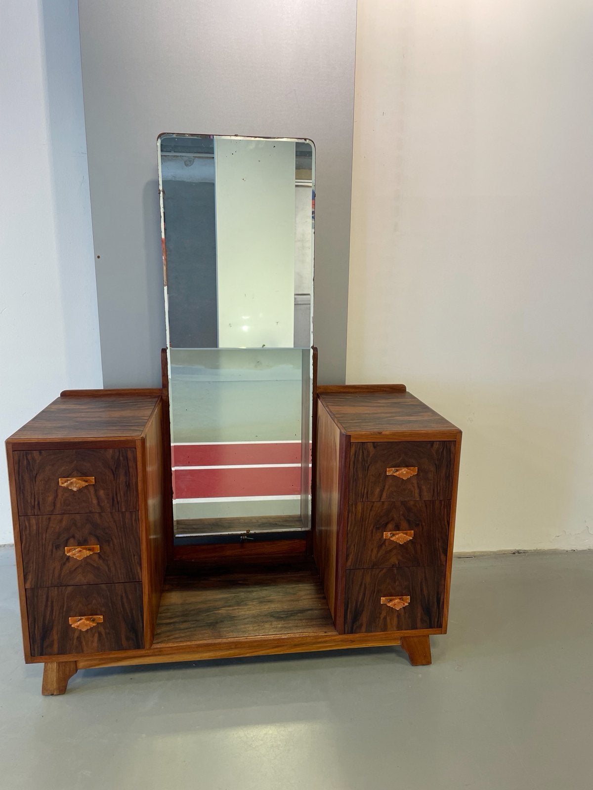 Foto 3 van Art deco kaptafel uitgevoerd in Palissander fineer