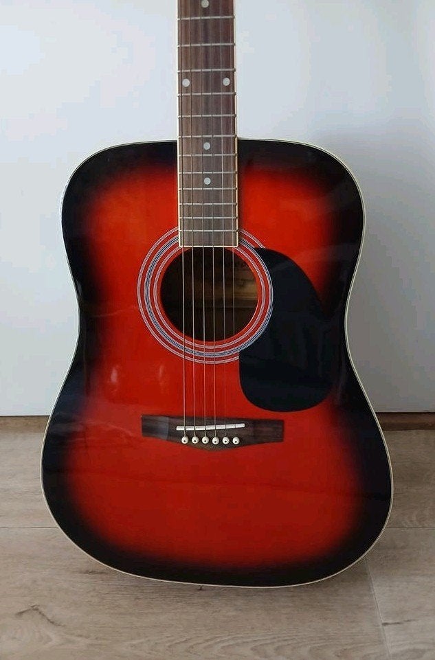 Richwood RD 12 RS akoestische Western gitaar met hoes - Zo g, Muziek en Instrumenten, Ophalen, Zo goed als nieuw, Western- of Steelstringgitaar