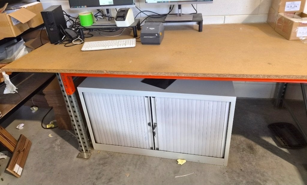Werkbank/tafel voor magazijn 270x110x92cm, Ophalen, Zo goed als nieuw, 170 cm of meer, Bankschroef